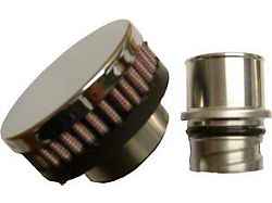 CFM Performance Baffled Billet Valve Cover Breather; Chrome (11-16 6.7L Powerstroke F-350 Super Duty)