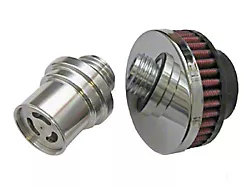 CFM Performance Baffled Billet Valve Cover Breather; Chrome (09-18 5.7L RAM 1500)