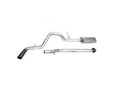 CGS Motorsports Stainless Single Exhaust System with Black Tip; Side Exit (14-18 4.3L Sierra 1500)
