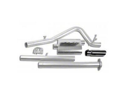 CGS Motorsports Stainless Single Exhaust System with Black Tip; Side Exit (07-08 4.8L Sierra 1500)