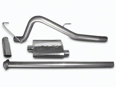 CGS Motorsports Aluminized Single Exhaust System; Mild Tone; Side Exit (11-14 5.0L F-150)