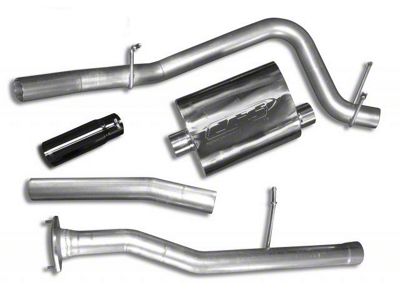 CGS Motorsports Stainless Single Exhaust System with Black Tip; Side Exit (10-11 6.2L Sierra 1500)