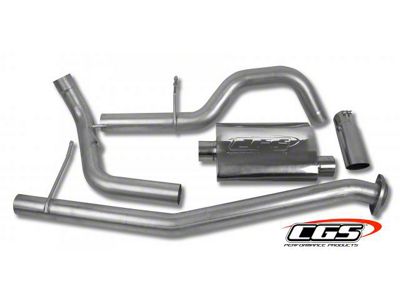 CGS Motorsports Stainless Single Exhaust System; Side Exit (02-06 4.8L Sierra 1500)