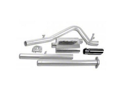 CGS Motorsports Stainless Single Exhaust System with Black Tip; Side Exit (07-08 5.3L Silverado 1500)