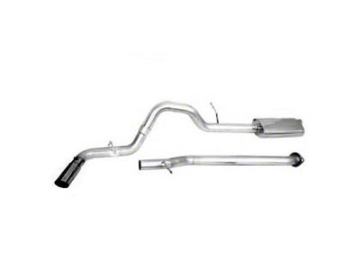 CGS Motorsports Stainless Single Exhaust System with Black Tip; Side Exit (09-13 5.3L Silverado 1500)