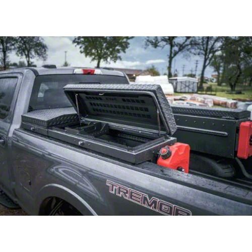 Silverado 1500 APEX Side Mount Trunk Tool Box; Black (Universal