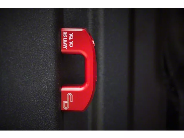 Bed Tie-Down Anchors; Red (11-24 F-350 Super Duty)