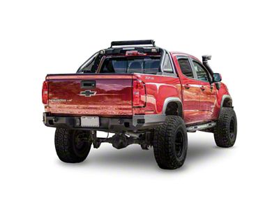 Chassis Unlimited Octane Series High Clearance Rear Bumper; Pre-Drilled for Backup Sensors; Black Textured (15-20 Canyon)