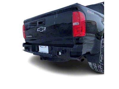Chassis Unlimited Octane Series Rear Bumper; Pre-Drilled for Backup Sensors; Black Textured (15-20 Canyon)