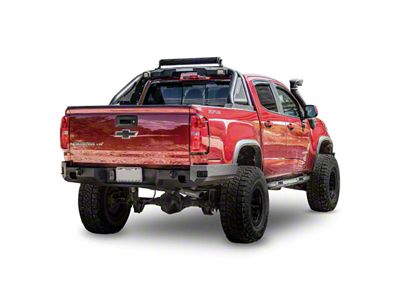 Chassis Unlimited Octane Series High Clearance Rear Bumper; Pre-Drilled for Backup Sensors; Black Textured (15-20 Colorado)