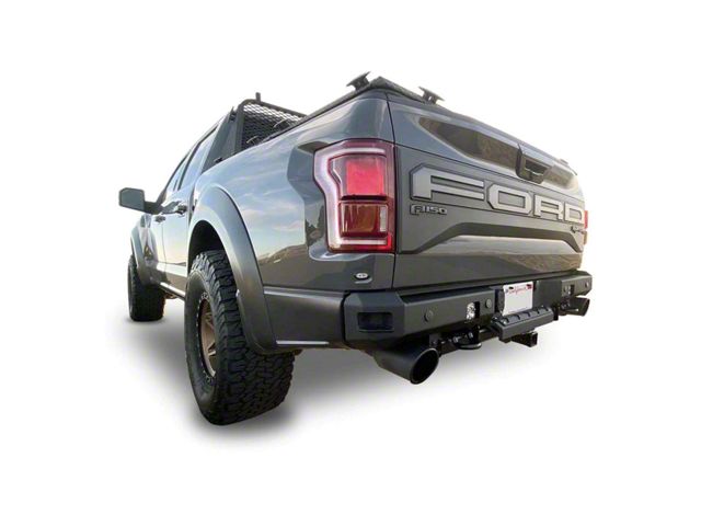 Chassis Unlimited Octane Series Rear Bumper; Not Pre-Drilled for Backup Sensors; Black Textured (17-20 F-150 Raptor)