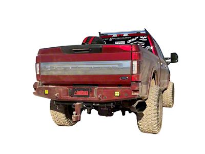 Chassis Unlimited Attitude Series Rear Bumper; Not Pre-Drilled for Backup Sensors; Black Textured (17-22 F-250 Super Duty)
