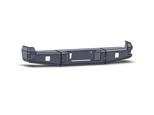 Chassis Unlimited Attitude Series Rear Bumper; Pre-Drilled for Backup Sensors; Black Textured (17-22 F-250 Super Duty)