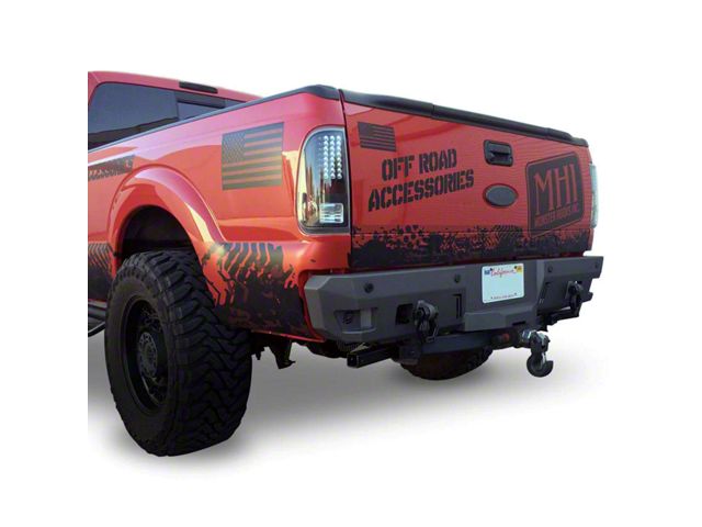 Chassis Unlimited Octane Series Rear Bumper; Not Pre-Drilled for Backup Sensors; Black Textured (11-16 F-250 Super Duty)