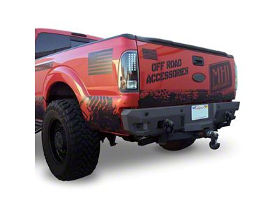 Chassis Unlimited Octane Series Rear Bumper; Pre-Drilled for Backup Sensors; Black Textured (11-16 F-250 Super Duty)