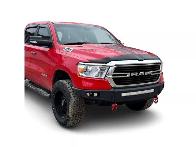 Chassis Unlimited Octane Series Front Bumper; Not Pre-Drilled for Front Parking Sensors; Black Textured (19-24 RAM 1500, Excluding TRX)