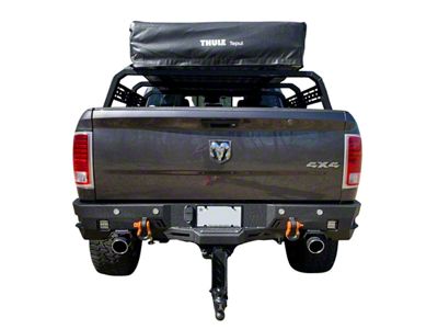 Chassis Unlimited Octane Series Rear Bumper; Not Pre-Drilled for Backup Sensors; Black Textured (09-18 RAM 1500)