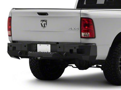 Chassis Unlimited Octane Series Rear Bumper; Pre-Drilled for Backup Sensors; Black Textured (09-18 RAM 1500)