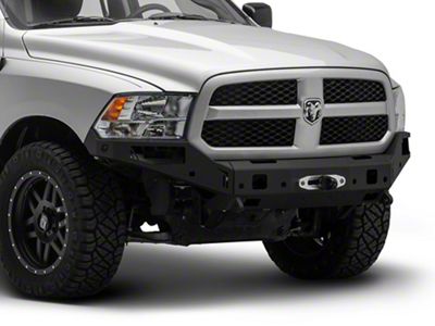 Chassis Unlimited Octane Series Winch Front Bumper; Pre-Drilled for Front Parking Sensors; Black Textured (13-18 RAM 1500, Excluding Rebel)