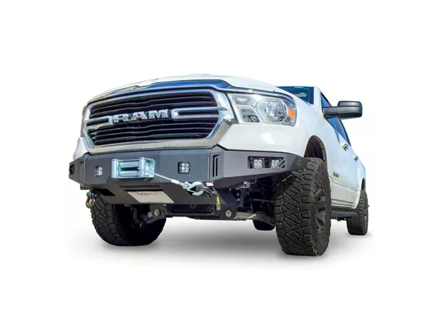 Chassis Unlimited Octane Series Winch Front Bumper; Not Pre-Drilled for Front Parking Sensors; Black Textured (19-24 RAM 1500, Excluding TRX)