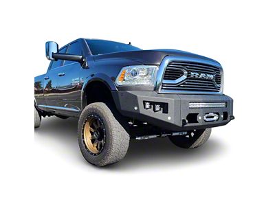 Chassis Unlimited Attitude Series Winch Front Bumper; Pre-Drilled for Front Parking Sensors; Black Textured (10-18 RAM 2500)