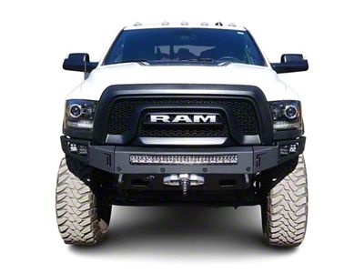 Chassis Unlimited Octane Series Winch Front Bumper; Not Pre-Drilled for Front Parking Sensors; Black Textured (10-18 RAM 2500 Power Wagon)