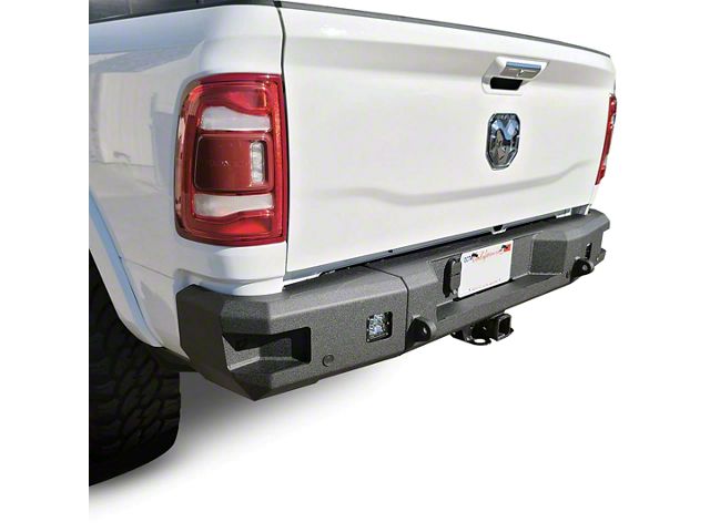 Chassis Unlimited Attitude Series Rear Bumper; Not Pre-Drilled for Backup Sensors; Black Textured (19-24 RAM 3500)
