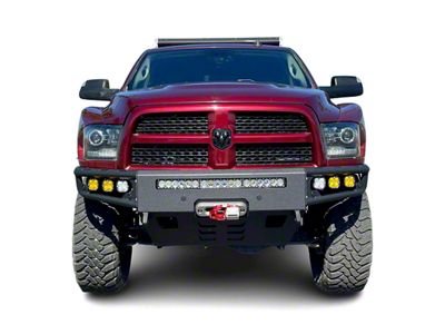 Chassis Unlimited Diablo Series Winch Front Bumper; Not Pre-Drilled for Front Parking Sensors; Black Textured (10-18 RAM 3500)