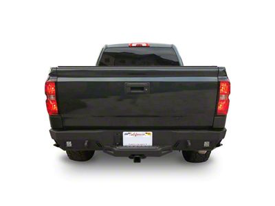 Chassis Unlimited Octane Series Rear Bumper; Not Pre-Drilled for Backup Sensors; Black Textured (14-18 Sierra 1500)