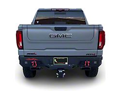 Octane Series Rear Bumper; Pre-Drilled for Backup Sensors; Black Textured (19-25 Sierra 1500)
