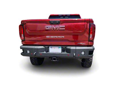 Chassis Unlimited Attitude Series Rear Bumper; Not Pre-Drilled for Backup Sensors; Black Textured (20-24 Sierra 2500 HD)