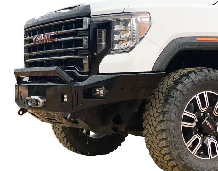 Chassis Unlimited Sierra 2500 Octane Series Winch Front Bumper Pre Drilled for Front Parking Sensors Black Textured CUB940572 20 23 Sierra 2500 HD Free Shipping