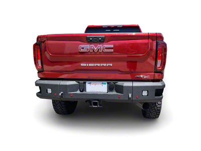 Chassis Unlimited Attitude Series Rear Bumper; Pre-Drilled for Backup Sensors; Black Textured (20-25 Sierra 3500 HD)