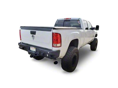 Chassis Unlimited Octane Series Rear Bumper; Not Pre-Drilled for Backup Sensors; Black Textured (15-19 Sierra 3500 HD)