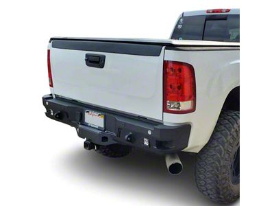 Chassis Unlimited Octane Series Rear Bumper; Not Pre-Drilled for Backup Sensors; Black Textured (11-14 Sierra 3500 HD)