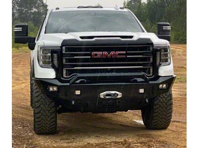 Chassis Unlimited Octane Series Winch Front Bumper; Not Pre-Drilled for Front Parking Sensors; Black Textured (20-23 Sierra 3500 HD)