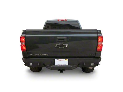 Chassis Unlimited Octane Series Rear Bumper; Not Pre-Drilled for Backup Sensors; Black Textured (14-18 Silverado 1500)