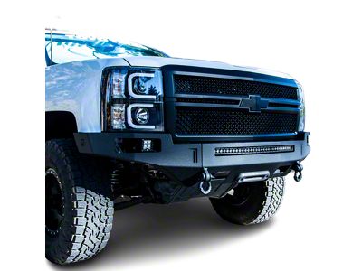 Chassis Unlimited Octane Series Winch Front Bumper; Not Pre-Drilled for Front Parking Sensors; Black Textured (14-15 Silverado 1500)