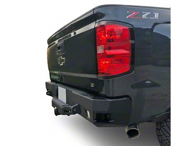 Chassis Unlimited Octane Series Rear Bumper; Not Pre-Drilled for Backup Sensors; Black Textured (15-19 Silverado 2500 HD)