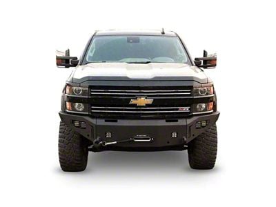 Chassis Unlimited Octane Series Winch Front Bumper; Not Pre-Drilled for Front Parking Sensors; Black Textured (15-19 Silverado 2500 HD)