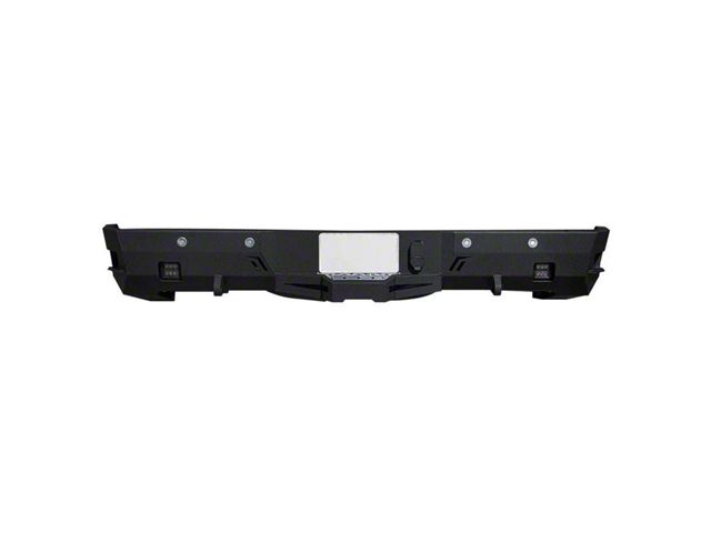 Chassis Unlimited Octane Series Rear Bumper; Pre-Drilled for Backup Sensors; Black Textured (15-19 Silverado 3500 HD)