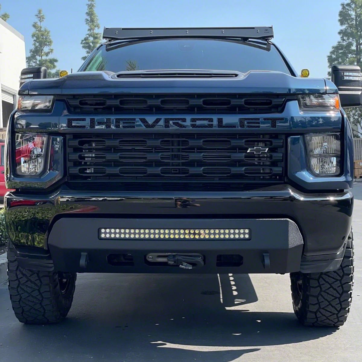 Chassis Unlimited Silverado 3500 Prolite Winch Front Bumper; Black