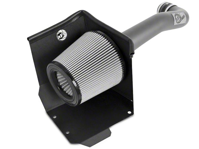 AFE Magnum FORCE Stage-2 Cold Air Intake with Pro DRY S Filter; Matte Gray (14-18 5.3L Silverado 1500 w/ Electric Cooling Fan)