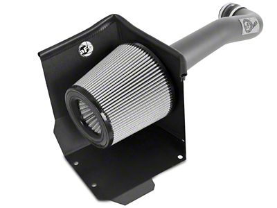 AFE Magnum FORCE Stage-2 Cold Air Intake with Pro DRY S Filter; Matte Gray (14-18 6.2L Silverado 1500 w/ Electric Cooling Fan)