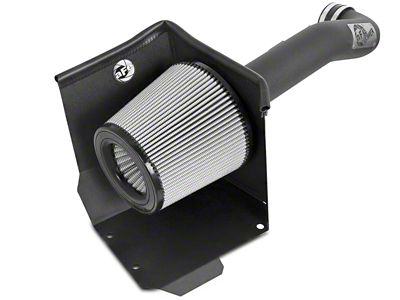 AFE Magnum FORCE Stage-2 Cold Air Intake with Pro DRY S Filter; Wrinkle Black (14-18 5.3L Silverado 1500 w/ Electric Cooling Fan)