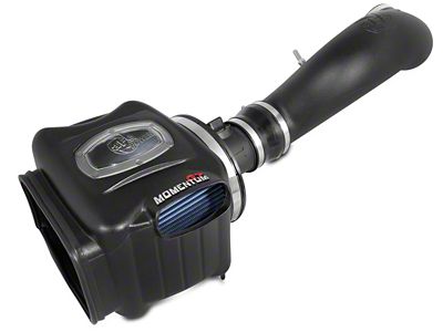 AFE Momentum GT Cold Air Intake with Pro 5R Oiled Filter; Black (07-08 6.0L Silverado 1500 w/ Electric Cooling Fan)