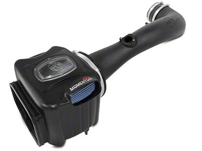 AFE Momentum GT Cold Air Intake with Pro 5R Oiled Filter; Black (09-13 6.2L Silverado 1500 w/ Electric Cooling Fan)