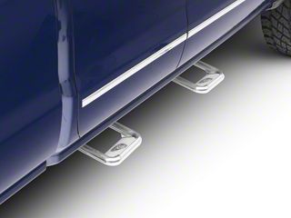 Hoop II Side Steps; Polished; Pair (99-18 Silverado 1500)