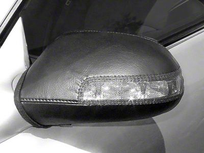 Covercraft Colgan Custom Mirror Bra; Black Crush (14-15 Silverado 1500 Crew Cab w/ Puddle Light)