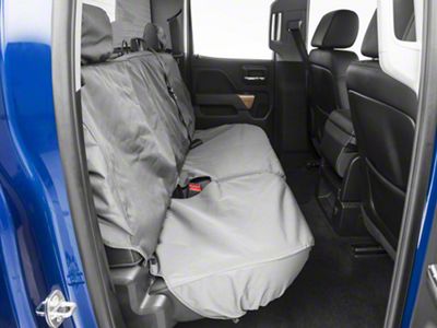 Covercraft Seat Saver Waterproof Polyester Custom Second Row Seat Cover; Gray (14-18 Silverado 1500 Double Cab, Crew Cab)
